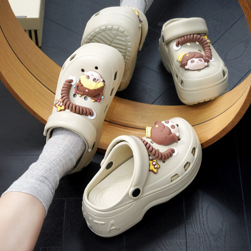 ShuTa厚底增高洞洞鞋CROSS新款人氣外穿辦公室防滑透氣包頭鞋女夏 ShuTa厚底增高洞洞鞋CROSS新款人氣外穿辦公室防滑透氣包頭鞋女夏