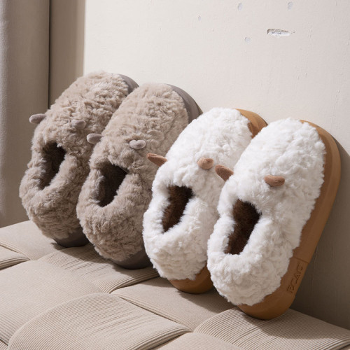 棉拖鞋女士冬季室內家居毛絨包跟保暖可愛厚底加絨外穿情侶棉鞋男 棉拖鞋女士冬季室內家居毛絨包跟保暖可愛厚底加絨外穿情侶棉鞋男