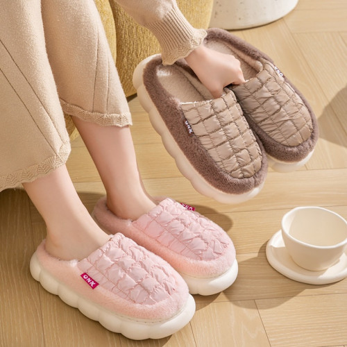 棉拖鞋女士秋冬季室內家居毛絨保暖情侶家用防滑厚底踩屎感棉拖男 棉拖鞋女士秋冬季室內家居毛絨保暖情侶家用防滑厚底踩屎感棉拖男