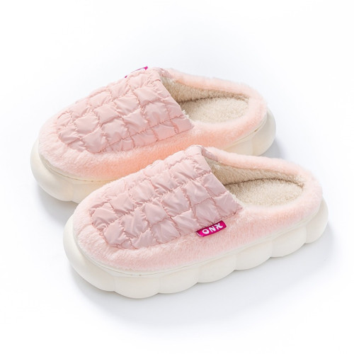 棉拖鞋女士秋冬季室內家居毛絨保暖情侶家用防滑厚底踩屎感棉拖男 棉拖鞋女士秋冬季室內家居毛絨保暖情侶家用防滑厚底踩屎感棉拖男