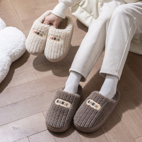 2024新款棉拖鞋女士冬天家用室內家居防滑保暖厚底情侶毛絨拖鞋男