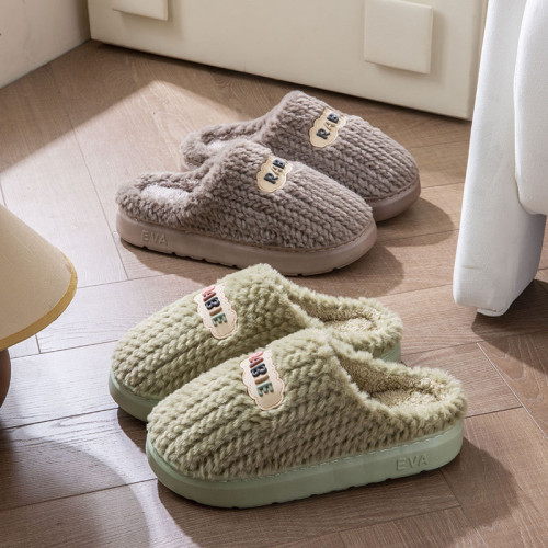 2024新款棉拖鞋女士冬天家用室內家居防滑保暖厚底情侶毛絨拖鞋男