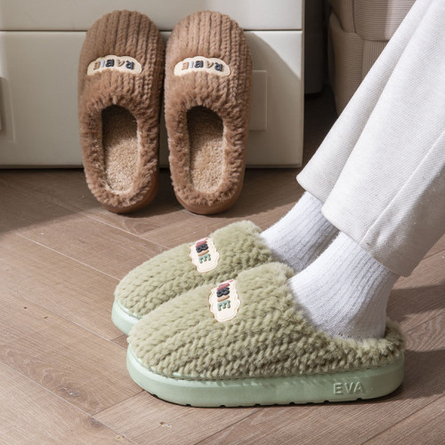 2024新款棉拖鞋女士冬天家用室內家居防滑保暖厚底情侶毛絨拖鞋男