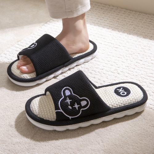 亞麻拖鞋女秋冬季室內家居防滑防臭厚底四季家用棉麻布地板拖鞋男 亞麻拖鞋女秋冬季室內家居防滑防臭厚底四季家用棉麻布地板拖鞋男