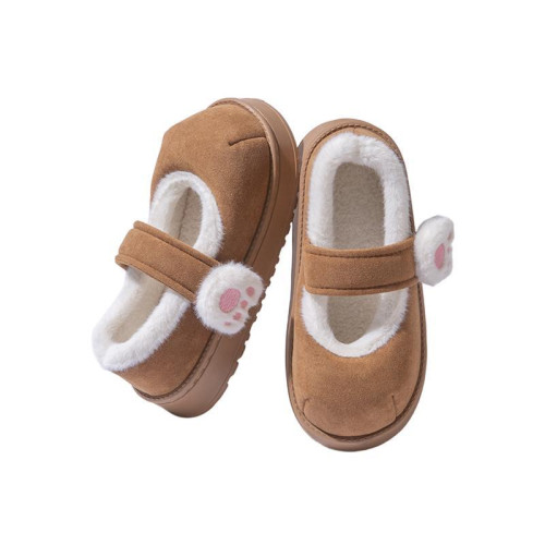 可愛貓爪魔術貼棉鞋女冬季加絨厚底單鞋ins少女心保暖圓頭豆豆鞋 可愛貓爪魔術貼棉鞋女冬季加絨厚底單鞋ins少女心保暖圓頭豆豆鞋