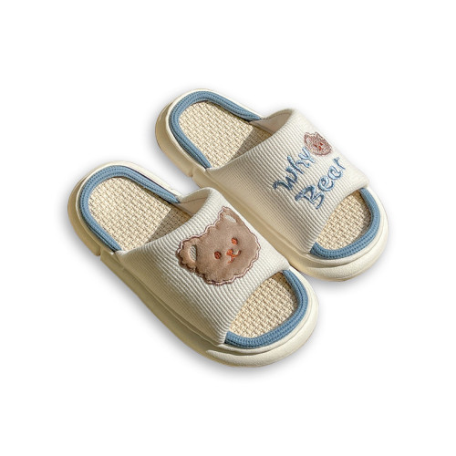 四季亞麻拖鞋女夏季室內居家防滑吸汗可愛卡通情侶厚底靜音拖鞋男 四季亞麻拖鞋女夏季室內居家防滑吸汗可愛卡通情侶厚底靜音拖鞋男