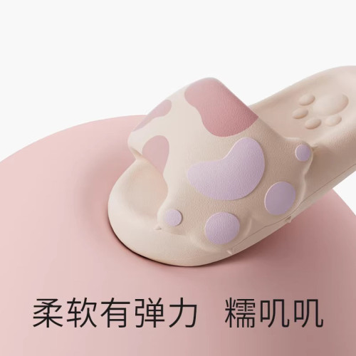 卡通可愛貓爪女士涼拖鞋夏季居家防滑洗澡情侶涼拖鞋親子拖鞋外穿