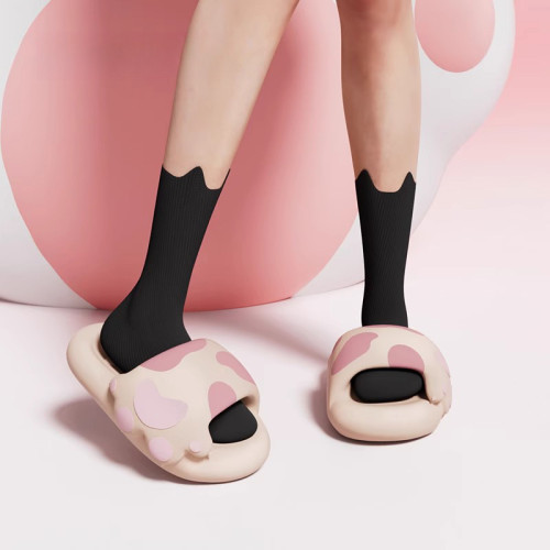 卡通可愛貓爪女士涼拖鞋夏季居家防滑洗澡情侶涼拖鞋親子拖鞋外穿