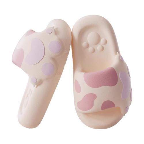 卡通可愛貓爪女士涼拖鞋夏季居家防滑洗澡情侶涼拖鞋親子拖鞋外穿