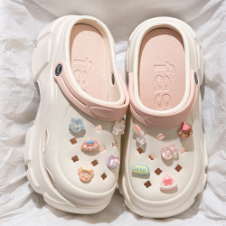 洞洞鞋女款2024新款夏季外穿增高沙灘涼鞋eva防滑防臭厚底涼鞋女