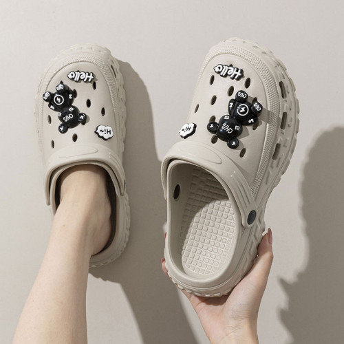 洞洞鞋男款2024新款夏季外穿厚底沙灘防滑防臭eva包頭半涼拖鞋男 洞洞鞋男款2024新款夏季外穿厚底沙灘防滑防臭eva包頭半涼拖鞋男