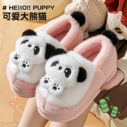 踩屎感棉拖鞋女冬季包跟2024新款室內家居加絨保暖可愛毛毛棉鞋女
