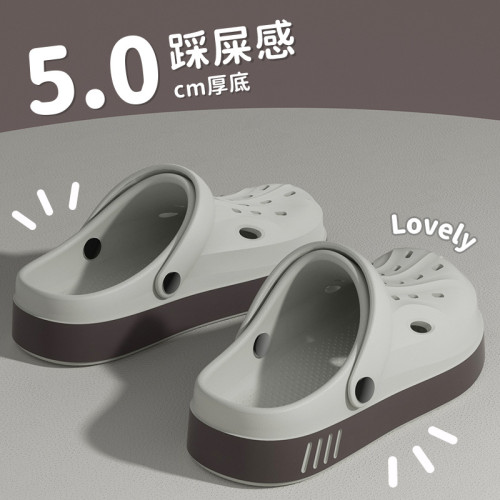 男女同款洞洞鞋夏季外穿2024新款運動厚底耐磨防臭防滑包頭涼拖鞋 男女同款洞洞鞋夏季外穿2024新款運動厚底耐磨防臭防滑包頭涼拖鞋