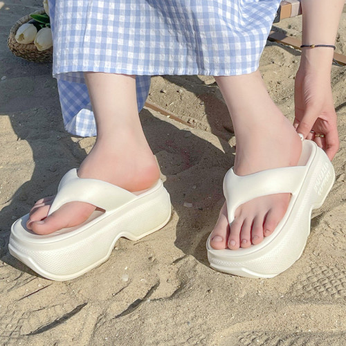 7.0cm厚底人字拖女夏季2024新款網紅時尚增高防滑沙灘涼拖鞋外穿