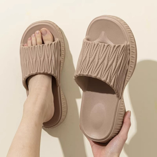 6.0cm踩屎感拖鞋女夏季外穿網紅時尚沙灘eva防滑防臭增高厚底涼鞋