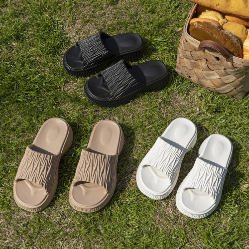 6.0cm踩屎感拖鞋女夏季外穿網紅時尚沙灘eva防滑防臭增高厚底涼鞋