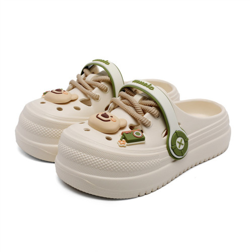 2025新款音樂綁帶洞洞鞋女款包頭兩穿網紅潮流外穿夏季沙灘涼拖鞋 2025新款音樂綁帶洞洞鞋女款包頭兩穿網紅潮流外穿夏季沙灘涼拖鞋