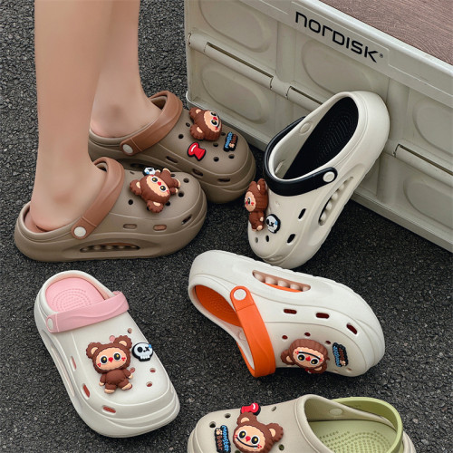 洞洞鞋女夏外穿時尚厚底包頭拖軟底舒適護士鞋防滑半拖海邊沙灘鞋 洞洞鞋女夏外穿時尚厚底包頭拖軟底舒適護士鞋防滑半拖海邊沙灘鞋