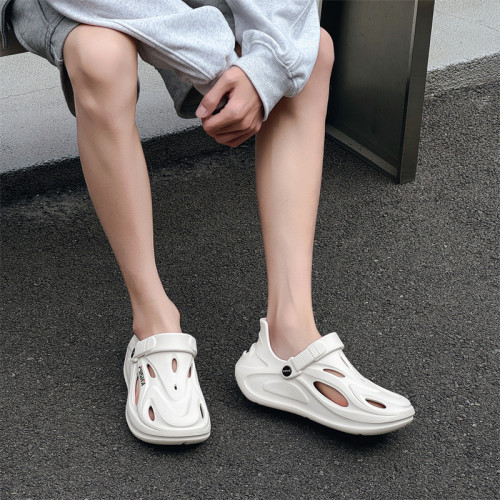 厚底洞洞鞋男士夏季外穿防滑eva踩屎感沙灘涉水鞋溯谿鞋包頭涼拖 厚底洞洞鞋男士夏季外穿防滑eva踩屎感沙灘涉水鞋溯谿鞋包頭涼拖