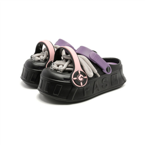 可愛潮流耳機洞洞鞋女士拖鞋夏季包頭鞋個性外穿女生沙灘鞋涼拖鞋 可愛潮流耳機洞洞鞋女士拖鞋夏季包頭鞋個性外穿女生沙灘鞋涼拖鞋