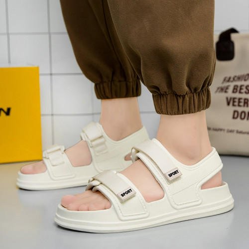 新款男士厚底涼鞋夏季潮牌魔術貼潮流情侶軟底休閒沙灘鞋外運動 新款男士厚底涼鞋夏季潮牌魔術貼潮流情侶軟底休閒沙灘鞋外運動