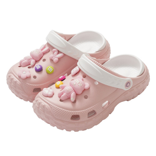 洞洞鞋防滑防腳臭不磨腳女外穿厚底增高卡通涼拖鞋夏季踩屎感拖鞋