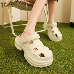 eva洞洞鞋女夏季外穿2025新款ins風時尚少女心沙灘包頭涼拖鞋