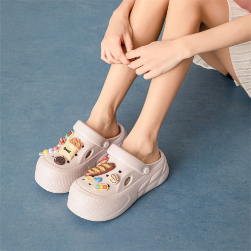 踩屎感洞洞鞋女士拖鞋夏季包頭鞋帶跟外穿女生沙灘鞋eva涼鞋 踩屎感洞洞鞋女士拖鞋夏季包頭鞋帶跟外穿女生沙灘鞋eva涼鞋