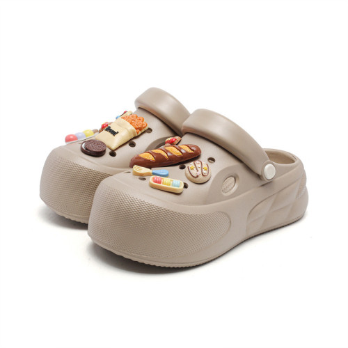 踩屎感洞洞鞋女士拖鞋夏季包頭鞋帶跟外穿女生沙灘鞋eva涼鞋 踩屎感洞洞鞋女士拖鞋夏季包頭鞋帶跟外穿女生沙灘鞋eva涼鞋