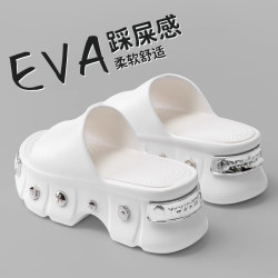 厚底拖鞋女士夏季外穿2025新款網紅小個子增高防滑防臭涼拖鞋女款