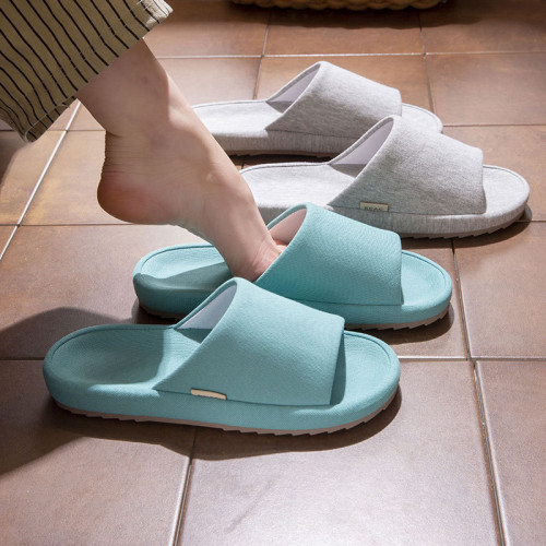 厚底亞麻拖鞋女士日式靜音居家用室內地板防滑情侶棉布麻拖鞋四季 厚底亞麻拖鞋女士日式靜音居家用室內地板防滑情侶棉布麻拖鞋四季