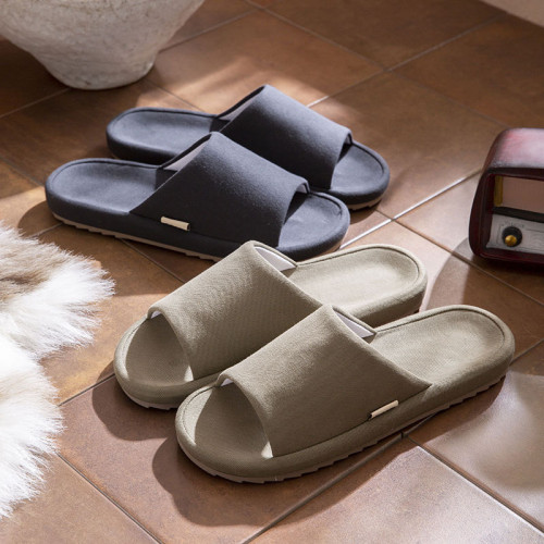 厚底亞麻拖鞋女士日式靜音居家用室內地板防滑情侶棉布麻拖鞋四季 厚底亞麻拖鞋女士日式靜音居家用室內地板防滑情侶棉布麻拖鞋四季