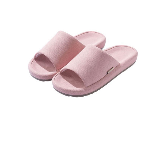 厚底亞麻拖鞋女士日式靜音居家用室內地板防滑情侶棉布麻拖鞋四季 厚底亞麻拖鞋女士日式靜音居家用室內地板防滑情侶棉布麻拖鞋四季