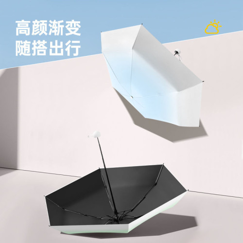 五折漸變膠囊太陽繖女防曬防紫外線小巧可攜式迷你遮陽雨繖晴雨兩用 五折漸變膠囊太陽繖女防曬防紫外線小巧可攜式迷你遮陽雨繖晴雨兩用
