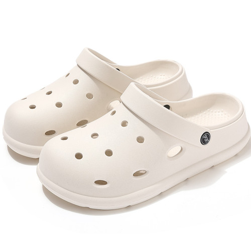 EVA洞洞鞋情侶款2025新款沙灘外穿防滑厚底踩屎感涼鞋居家涼拖鞋