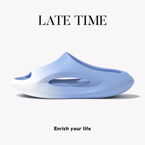 漸變踩屎感拖鞋男士夏季戶外穿運動男款潮流厚底情侶涼拖鞋