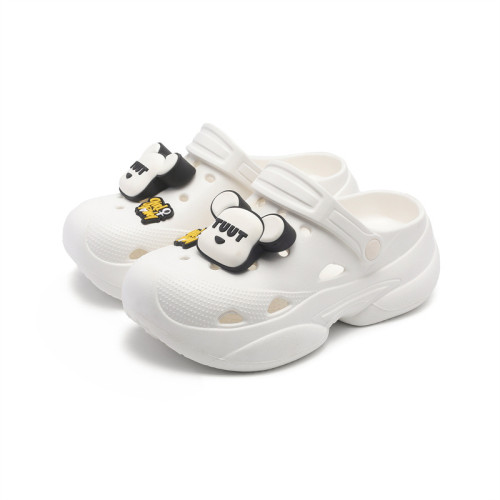 韓版厚底洞洞鞋女款增高7.0夏季外穿eva增高防滑防臭包頭沙灘拖鞋