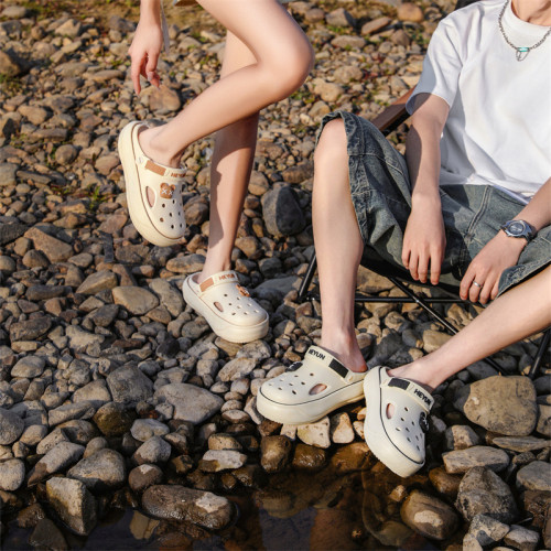 踩屎感洞洞鞋女士拖鞋夏季包頭鞋帶跟外穿女生沙灘鞋eva涼鞋 踩屎感洞洞鞋女士拖鞋夏季包頭鞋帶跟外穿女生沙灘鞋eva涼鞋