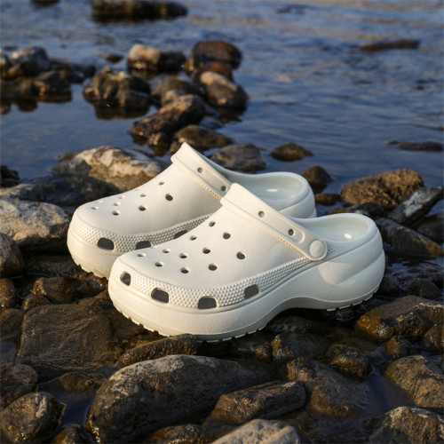 雲朵洞洞鞋女士夏季外穿EVA拖鞋 增高厚底防臭沙灘耐磨透氣包頭拖 雲朵洞洞鞋女士夏季外穿EVA拖鞋 增高厚底防臭沙灘耐磨透氣包頭拖