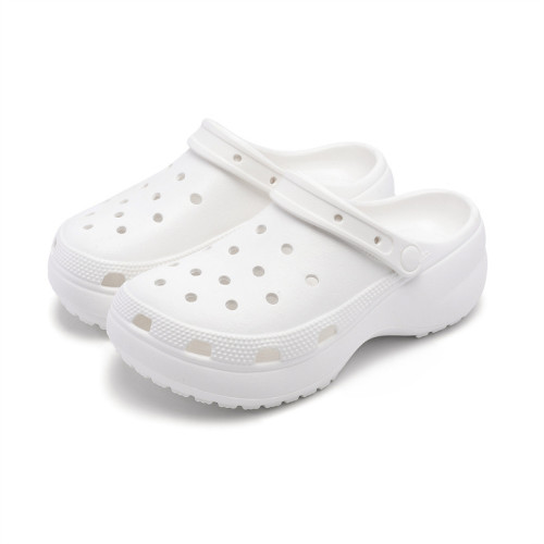 雲朵洞洞鞋女士夏季外穿EVA拖鞋 增高厚底防臭沙灘耐磨透氣包頭拖 雲朵洞洞鞋女士夏季外穿EVA拖鞋 增高厚底防臭沙灘耐磨透氣包頭拖