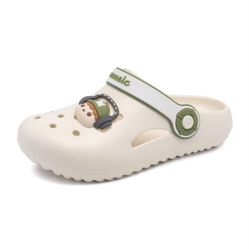 2025洞洞鞋女厚底可愛包頭外穿沙灘鞋踩屎感涼拖鞋家居舒適軟底