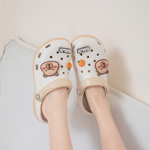 夏季洞洞鞋男款時尚DIY沙灘鞋情侶包頭拖鞋軟底防滑男涼鞋花園鞋 夏季洞洞鞋男款時尚DIY沙灘鞋情侶包頭拖鞋軟底防滑男涼鞋花園鞋