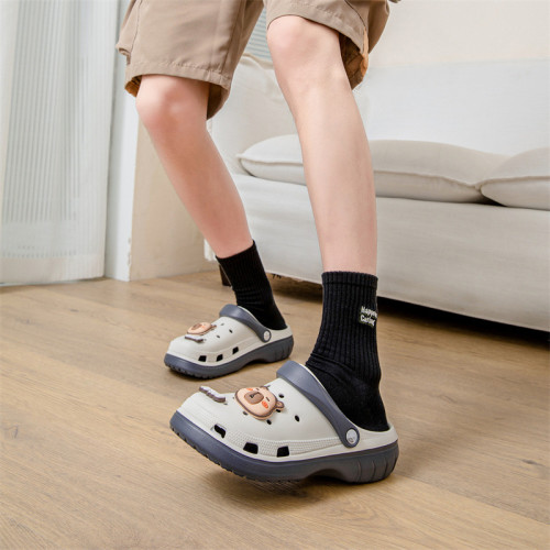 夏季洞洞鞋男款時尚DIY沙灘鞋情侶包頭拖鞋軟底防滑男涼鞋花園鞋 夏季洞洞鞋男款時尚DIY沙灘鞋情侶包頭拖鞋軟底防滑男涼鞋花園鞋