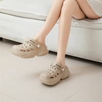 厚底洞洞鞋女夏季外穿增高防滑拖鞋 eva透氣韓版耐磨沙灘包頭拖