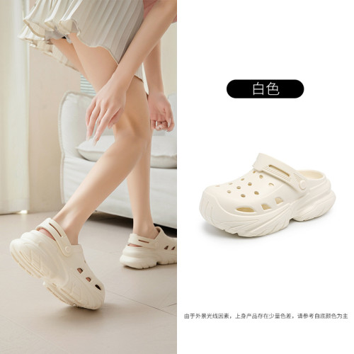 厚底洞洞鞋女夏季外穿增高防滑拖鞋 eva透氣不臭腳耐磨沙灘包頭拖 厚底洞洞鞋女夏季外穿增高防滑拖鞋 eva透氣不臭腳耐磨沙灘包頭拖