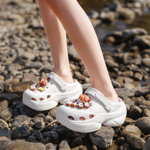 洞洞鞋女夏季外穿增高百搭包頭拖EVA戶外防滑耐磨涼拖鞋 洞洞鞋女夏季外穿增高百搭包頭拖EVA戶外防滑耐磨涼拖鞋