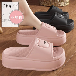 6.0CM厚底涼拖鞋女夏季新款外穿韓版ins松糕鞋小個子增高海邊拖鞋