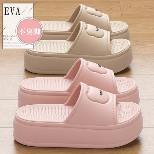 6.0CM厚底涼拖鞋女夏季新款外穿韓版ins松糕鞋小個子增高海邊拖鞋