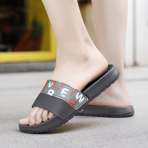 新款夏季一字拖時尚防滑EVA拖鞋踩屎感厚底舒適透氣沙灘涼拖鞋