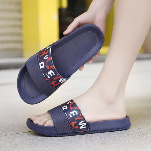 新款夏季一字拖時尚防滑EVA拖鞋踩屎感厚底舒適透氣沙灘涼拖鞋